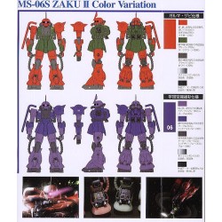 Maquette Gundam PG 1/60 Zaku II MS-06S Char