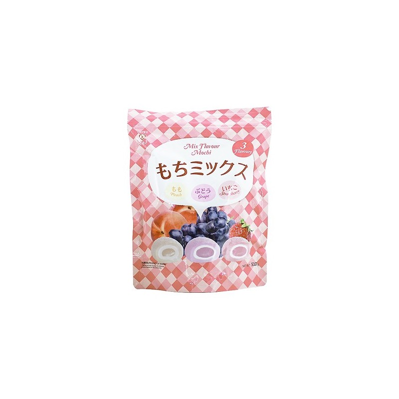 Assortiment de mochis Peche, Raisin et Fraise