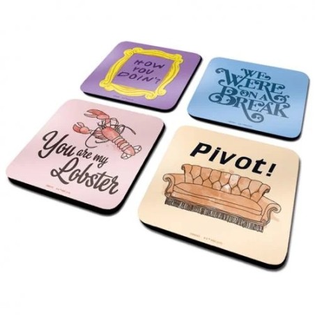 Friends Pack de 4 Dessous De Verre Quotes