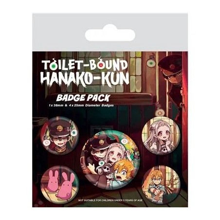 Lot de 5 Badges Toilet-Bound Hanako-Kun