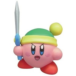 Figurine Kirby's Battle Deluxe Manmaru Mascot Kirby Rose avec Epée
